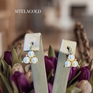 Златни обеци с перли SITELAGOLD 231129